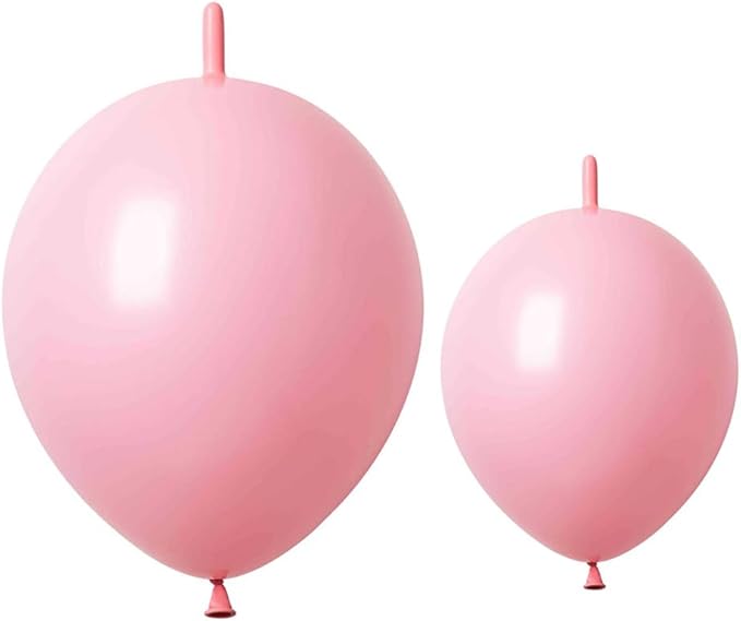 Link Balloons Pink 6 Inch 12 Inch Latex Quick Linkale Balloon 160 Pcs for Birthday, Halloween, Christmas, Party Festival Decorations