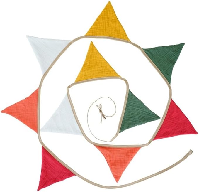 Pennant Banner Bunting Flags, Garland Triangle Banners Fabric for Merry Xmas Party Birthday Wedding New Year Party Supplies Classroom Nursery Playroom Decor (Red and Green)