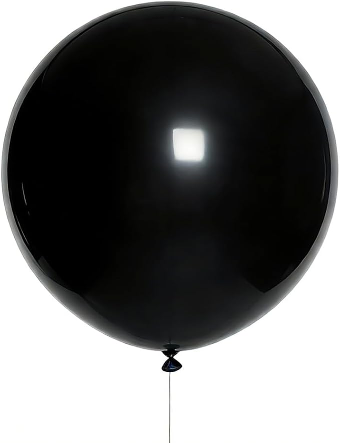 Black Balloons Party Decorations 10 Pack 36 inch Round Halloween Latex Balloons for Black Themed Wedding Graduation Anniversary Birthday Party Backdrop Decorations