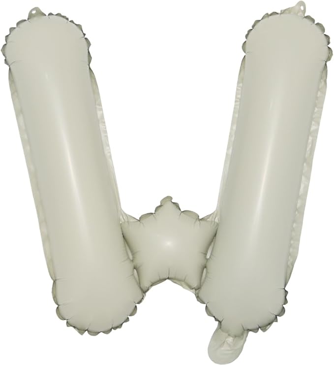 16 inch Cream Letter A to Z Alphabet Number 0-9 Foil Balloons Letter Birthday Party Wedding Decoration event & party supplies birthday balloons (16 inch Cream W)