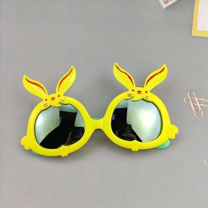Easter Bunny Sunglasses Photo Booth Props, Rabbit Shaped Novelty Glasses for Party Decorations, Easter Event Costume Accessories, 6 Pack
