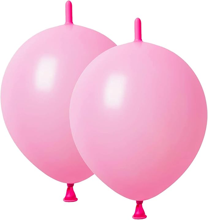 Link Balloons Pink 6 Inch Latex Quick Linkale Balloon 160 Pcs for Birthday, Halloween, Christmas, Party Festival Decorations