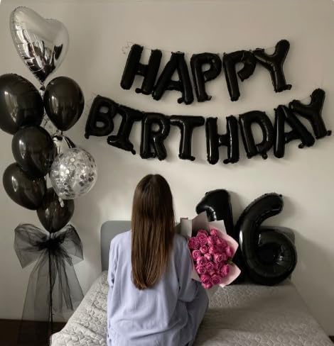 Black Number 26 Balloon, 40 Inch, Birthday Party Decorations, Graduation Party Supplies