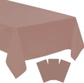 Light Brown Tablecloth, 3 Pack Plastic Table Covers, Decorative Rectangle Disposable Tablecloth for Parties, Events, Wedding, Inddors & Outdoors-54 x 108"