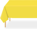 QIKSION Yellow Plastic Table Cloth Disposable 3 Pack, 54 x 108 Inch Tablecloths for Birthday Party, Easter Decorations, Rectangle Table Cover