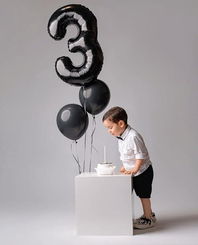 Number 23 Balloons, Balloons for Man Woman 23th Black Birthday Party Decoration, 40 Inch Foil Number Ballon for 23, 32 Anniversary, Bridal Shower, Graduation, Halloween, New Year