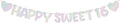 Fulmoon Pre Strung Happy Sweet 16 Banner Glitter Sixteenth Birthday Party Decorations 16th Party Sign Sweet 16 Party Decorations for Birthday Party Bachelorette Party(Glitter Silver)