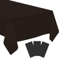 3 Pack Black Disposable Tablecloth, 54" x 108" Plastic Table Covers, Decorative Rectangle Tablecloth for Parties, Events, Wedding, Inddors & Outdoors