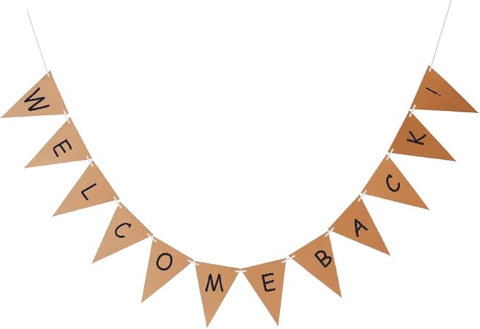 Pack 3 DIY Kraft Card Banner Make Your Own Bunting 36 Pieces 6.8 x 5.1 inch Triangle Flags Christmas Classroom Decorations Birthday Party Blank Banners with Hanging Ropes for DIY Painting Writing