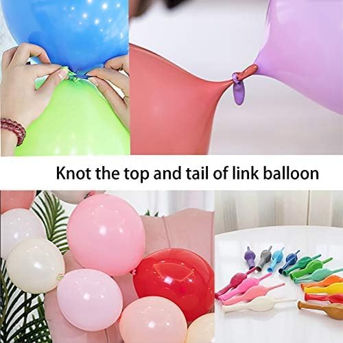 IN-JOOYAA 6 Inch Latex Link Balloons 100 Pcs Quick Link Balloon for Party Decoration(Black and Orange)