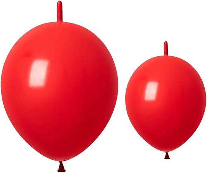 Link Balloons Red 6 Inch 12 Inch Latex Quick Linkale Balloon 160 Pcs for Birthday, Halloween, Christmas, Party Festival Decorations