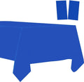 2 Pack Plastic Tablecloths Disposable Table Covers Plastic Table Cloths for BBQ Picnic Birthday Wedding Parties Waterproof and Oil-proof Table Cloth Light Weight Thin Dark Blue TableCover 54 x 108 In