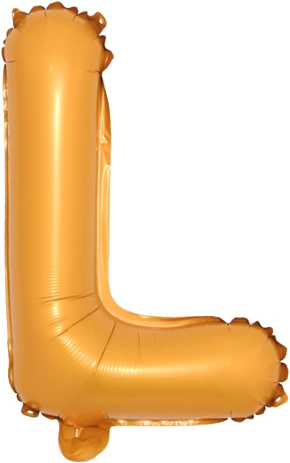 16" inch Single Orange Alphabet Letter Number Balloons Aluminum Hanging Foil Film Balloon Wedding Birthday Party Decoration Banner Air Mylar Balloons (16 Inch Orange L)