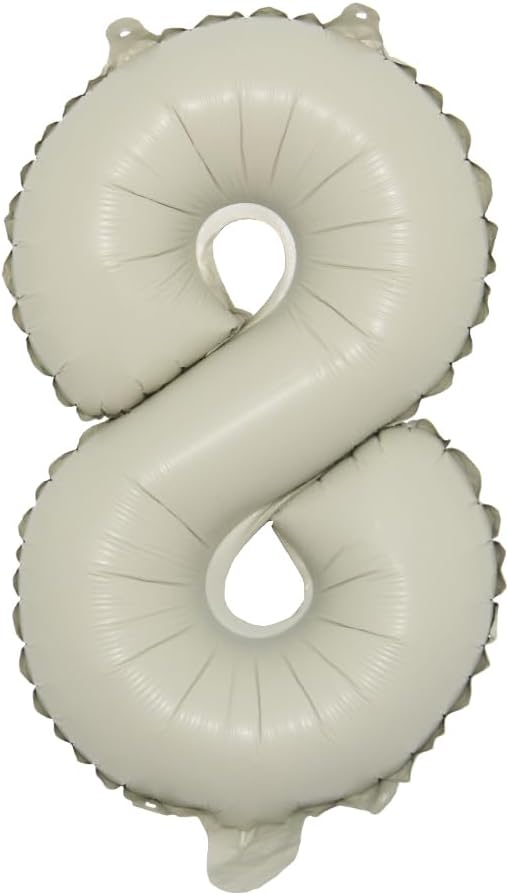 16 inch Cream Letter A to Z Alphabet Number 0-9 Foil Balloons Letter Birthday Party Wedding Decoration event & party supplies birthday balloons (16 inch Cream 8)