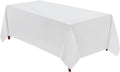 VidaFete 1 Pack Tablecloth 90 * 156inch Rectangle Table Cloth Polyester, Stain Wrinkle Resistant Polyester Dining Table Cover for Kitchen Dinning Party Wedding Tabletop Buffet Decoration(White)