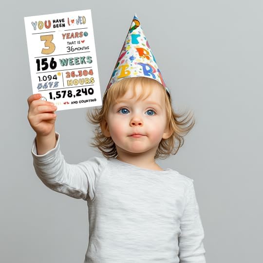 Cute 3rd Birthday Card for Girls Boys, Ideal 3rd Birthday Gift from Mom Dad, 3 Years Old Birthday Card Gift For Son Daughter Children, Three Years Old Birthday Decorations for Grandson Granddaughter