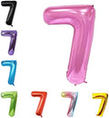 40 Inch Large Foil Helium Number Balloon Birthday Wedding Party 0-9 (Pink, 7)