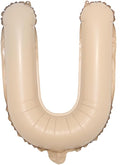 16 inch Caramel Foil Letter Alphabet number Balloon Happy Birthday Party Balloons Wedding Decoration Kids Toys Baby Shower Air Balloon (16 inch Caramel U)