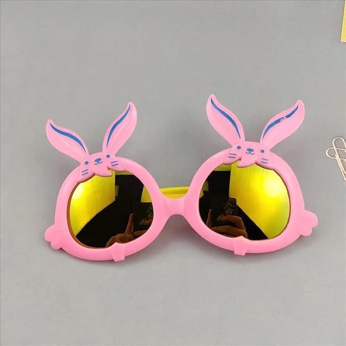 Easter Bunny Sunglasses Photo Booth Props, Rabbit Shaped Novelty Glasses for Party Decorations, Easter Event Costume Accessories, 6 Pack