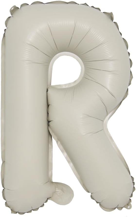 16 inch Cream Letter A to Z Alphabet Number 0-9 Foil Balloons Letter Birthday Party Wedding Decoration event & party supplies birthday balloons (16 inch Cream R)