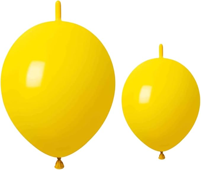 Link Balloons Yellow 6 Inch 12 Inch Latex Quick Linkale Balloon 160 Pcs for Birthday, Halloween, Christmas, Party Festival Decorations