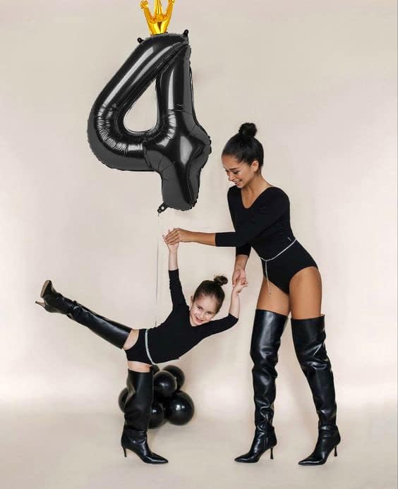 Black 7 Balloon, 40 Inch Number Balloons, Black Party Decorations, 7th Balloons Number, 17th 27th 37th 47th, Black Seven Birthday Decorations, Number 7