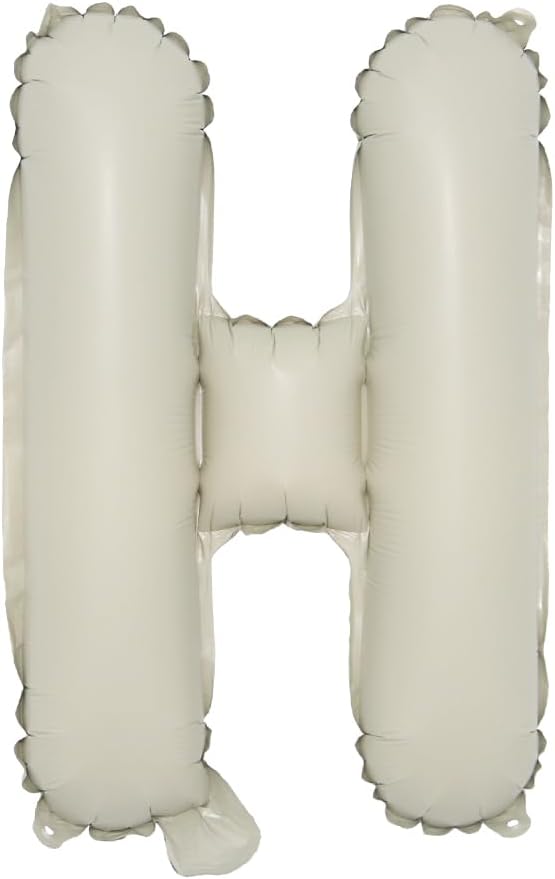 16 inch Cream Letter A to Z Alphabet Number 0-9 Foil Balloons Letter Birthday Party Wedding Decoration event & party supplies birthday balloons (16 inch Cream H)