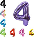 40 Inch Large Foil Helium Number Balloon Birthday Wedding Party 0-9 (Purple, 4)