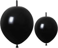 Link Balloons Black 6 Inch 12 Inch Latex Quick Linkale Balloon 160 Pcs for Birthday, Halloween, Christmas, Party Festival Decorations