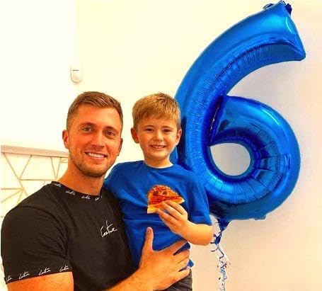 Navy Blue Large Number 7 Balloon, 40 Inch, 7th Seven Birthday Balloon Number, Mylar Foil Birthday Party Decorations, Anniversary, Graduations