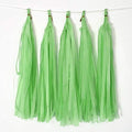 Tissue Paper Tassel DIY Hanging Paper Decorations Party Garland for Party Decor, Wedding, Festival, Baby Shower - 20PCS (Light Green 35CM)