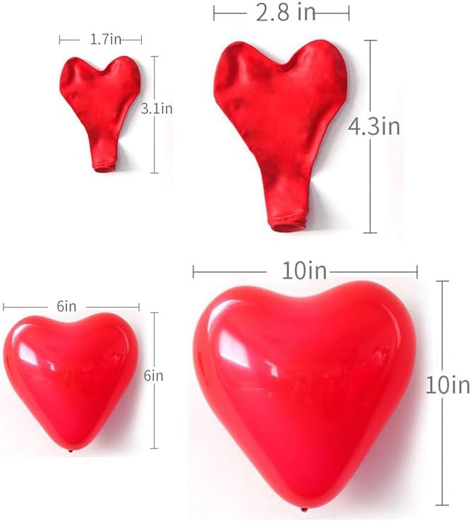 10-inch Heart shaped balloons 10 Kinds of Mixed Color Latex Balloons for Valentines Day,Propose Marriage,Wedding Party.(red, purple,yellow,green,blue, pink, white,orange,etc.) (mixed, 50 pieces)
