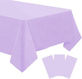 3 Pack Pastel Purple Disposable Tablecloth, 54" x 108" Lilac Purple Plastic Table Covers, Decorative Rectangle Tablecloth for Parties, Events, Wedding, Inddors & Outdoors