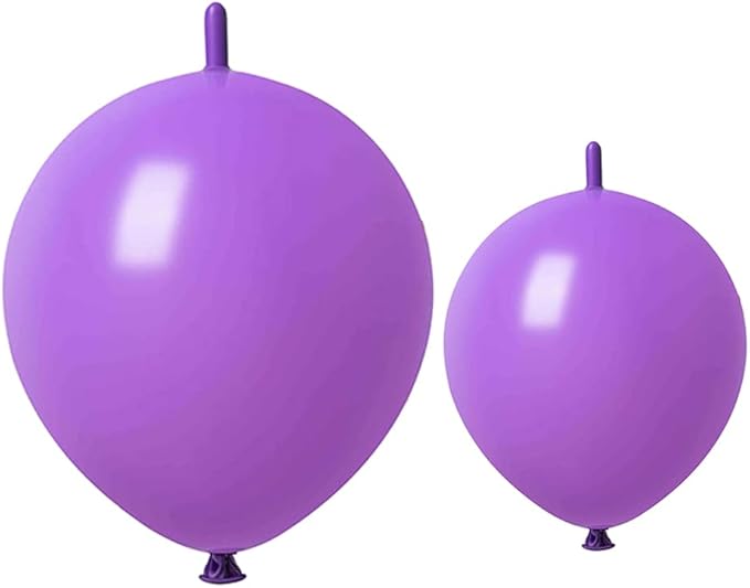Link Balloons Purple 6 Inch 12 Inch Latex Quick Linkale Balloon 160 Pcs for Birthday, Halloween, Christmas, Party Festival Decorations