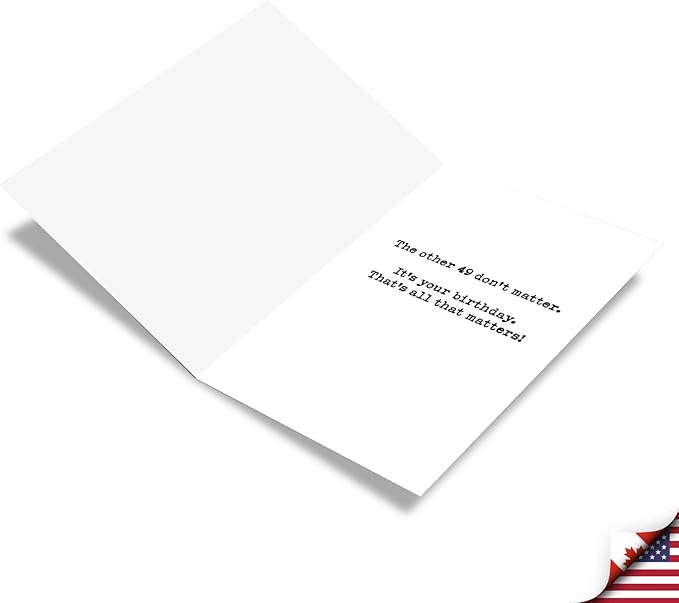 NobleWorks 50th Birthday Greeting Card with 5 x 7 Inch Envelope (1 Card) Bday 50 Things to Do 0870