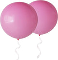 Giant 36 Inch Pink Balloons - Thick Latex Pink Big Round Balloons 6 Packs