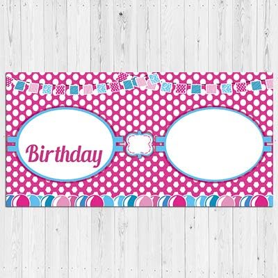 Happy Birthday Custom Vinyl Banner with Your Photos, Personalized Birthday Banner Sign for Children Newborn Baby Kids Celebration Backdrops Party Supplies Favors Props (Style-44, 6ft x 3ft)