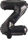 16" inch Single Black Alphabet Letter number Balloons Aluminum Hanging Foil Film Balloon Wedding Birthday party decoration banner Air Mylar Balloons (16 inch Black Z)