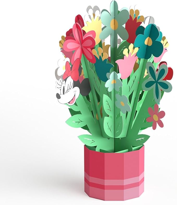 Lovepop Magical Disney Minnie Mouse 3D Pop-Up Birthday Card - for Him, Her, Kids, Boys, Girls, Men, Women - Floral Greeting Card - 5" x 7" - Envelope Included