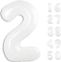 40 Inch White 2 Balloon Number Big Foil Helium Number Balloons 2 12 21st Birthday Party Decorations for Boy or Girl Huge Mylar Anniversary Party Supplies