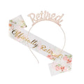 AOPRIE Retired Headband fow Women Crwon Tiara for Men Officiallly Retired Sash for Retirement Work Party Events Party Supplies Gifts Favors Decorations Rose Gold, 2 Pack