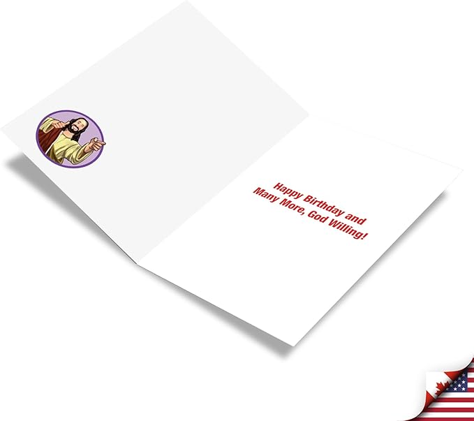 NobleWorks - Funny 45th Birthday Greeting Card - Joking God Humor Milestone, 45 Years Happy Bday Notecard with Envelope (1 Card) - See You Soon 45 C9403MBG