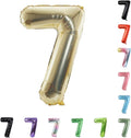 40 Inch Large Foil Helium Number Balloon Birthday Wedding Party 0-9 (Pale Gold, 7)