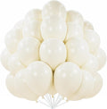 PartyWoo Beige Balloons 101pcs 12 Inch Cream Ivory White Balloons for Wedding Baby Shower Birthday Bridal Shower Graduation Engagement Easter Anniversary Tea Boho Party Decorations White-Q08