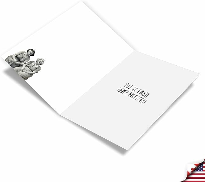 NobleWorks Humorous Birthday Greeting Card with 5 x 7 Inch Envelope (1 Card) Bday Nice Old Ladies C10062BDG