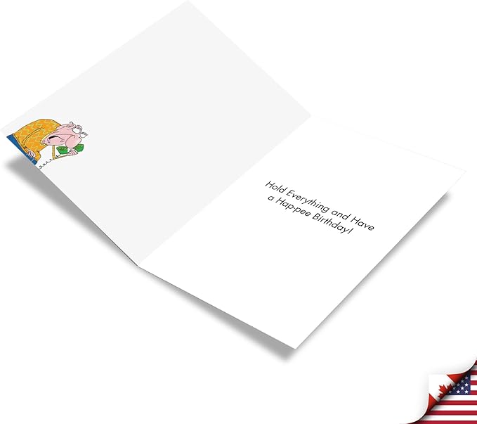 NobleWorks - 1 Happy Birthday Card with Funny Cartoons - Mature Humor Notecard with Envelope, Celebrate Birthdays - Urology Department C7262BDG