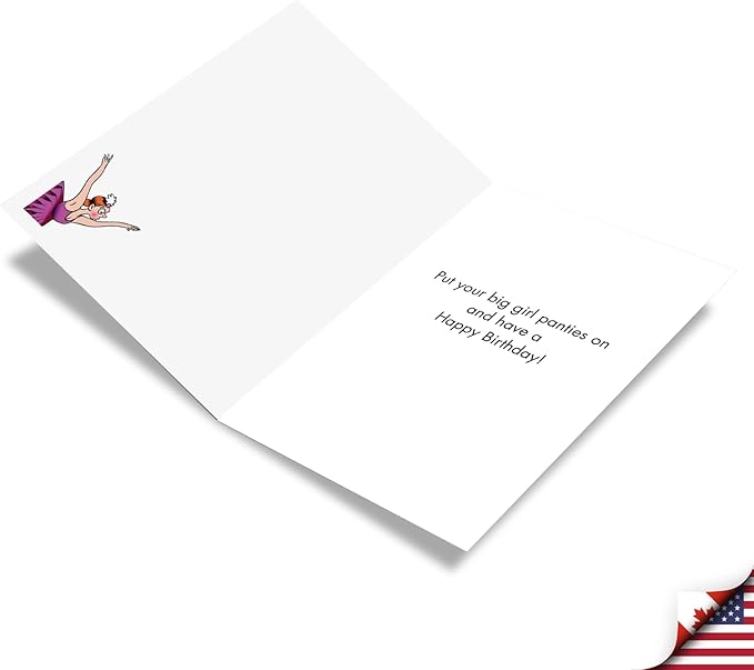 NobleWorks - 1 Awesome Birthday Greeting Card - Cartoon Art, Happy Funny Bday Note - Missing Panties C9598BDG