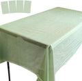 4 Pack Sage Green Plastic Tablecloths Disposable Halloween Table Covers Table Cloths Picnic Birthday Christmas BBQ Table Cover Waterproof Oil-proof Table Cloth Thin Xmas Party Table Cloths 54 x 108 In