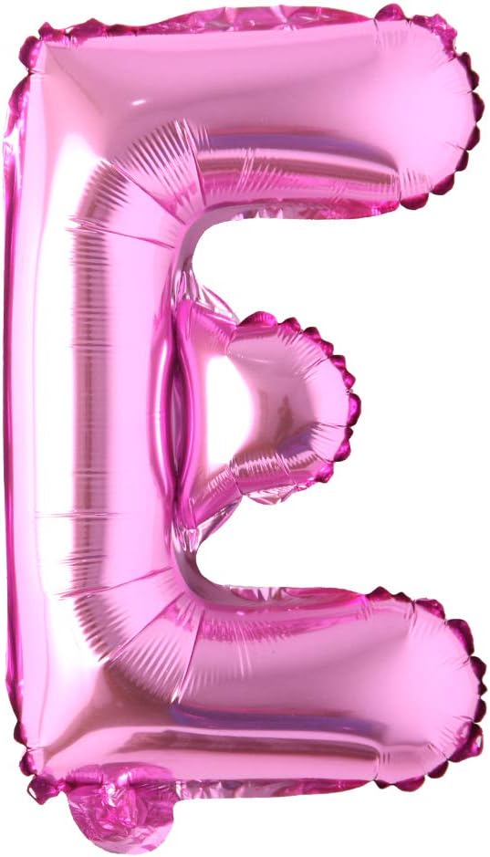 16" inch Single Rose Red Alphabet Letter number Balloons Aluminum Hanging Foil Film Balloon Wedding Birthday party decoration banner Air Mylar Balloons (16 inch Rose Red E)
