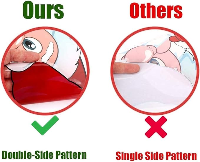 300 PCS 8 Sheet Christmas Snowflake Window Cling Stickers for Glass, Xmas Decals Decorations Holiday Snowflake Santa Claus Reindeer Decals for Party (Pack of 2)